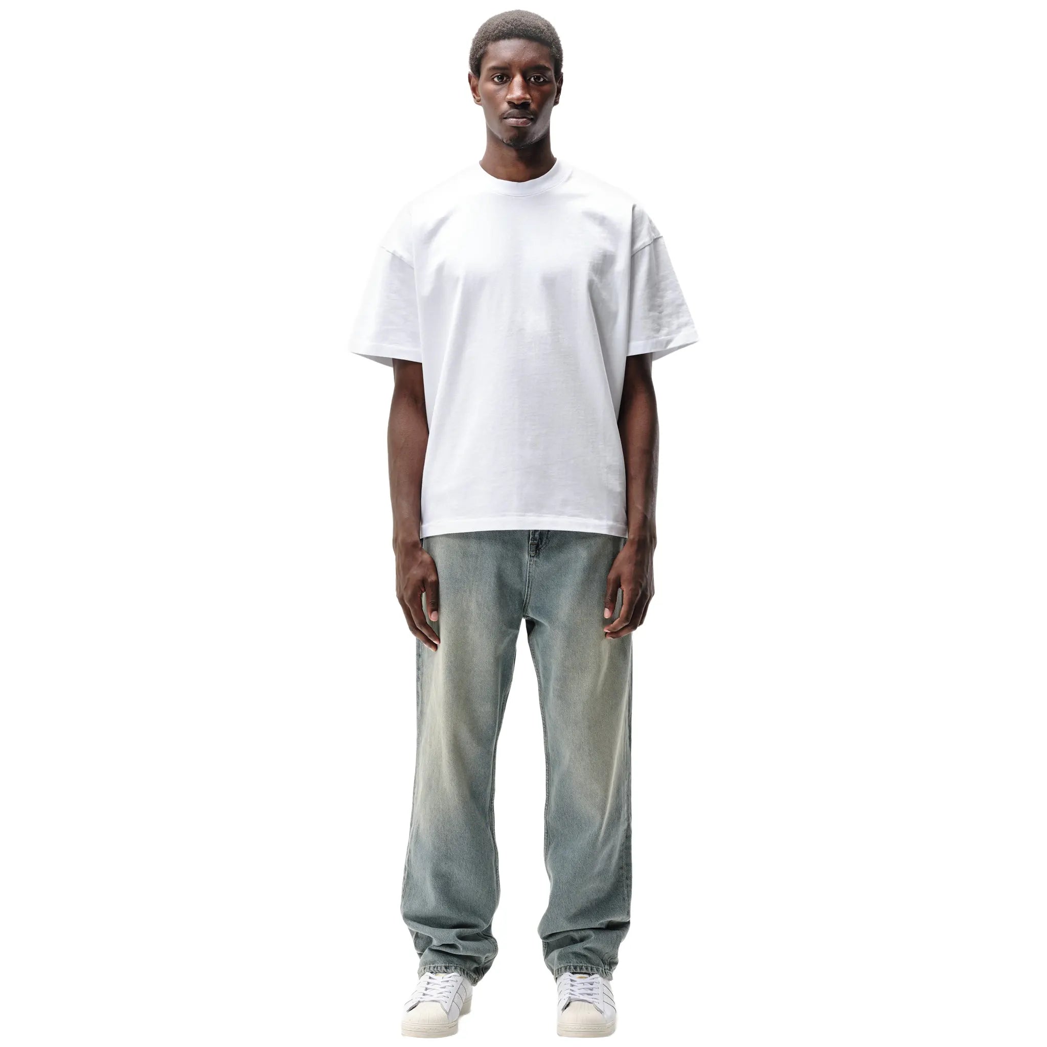 Front View of Summit Straight Leg Jeans Blue 70792016